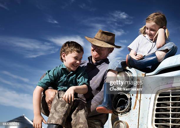 country family - australian farmers stock pictures, royalty-free photos & images