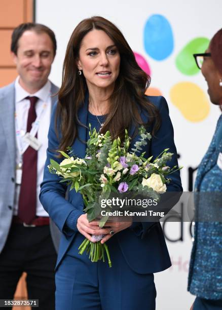 Catherine, Princess of Wales attends the opening of Evelina London's new children's day surgery unit on December 05, 2023 in London, England.