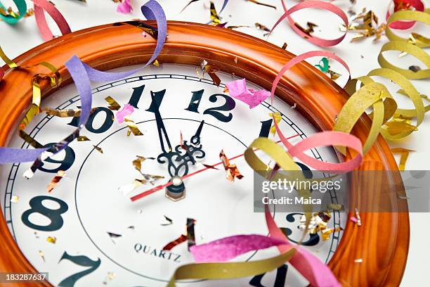 happy new year - new years eve clock stock pictures, royalty-free photos & images