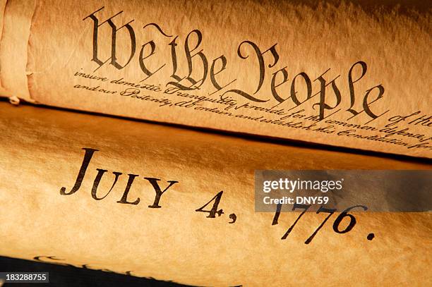 historic documents - constitutional declaration stock pictures, royalty-free photos & images