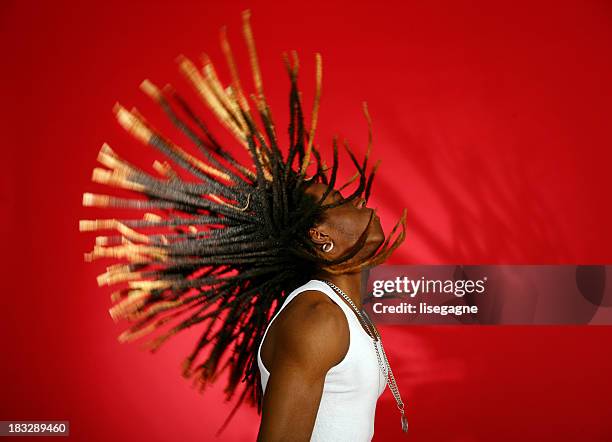 hair in motion - rastafarian stock pictures, royalty-free photos & images