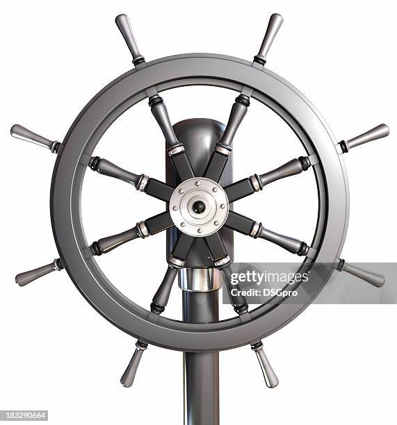 steuerruder - lenkrad freisteller stock-fotos und bilder