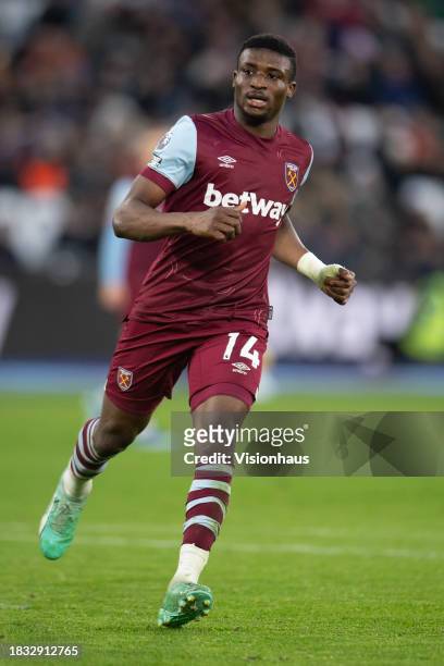 Mohammed Kudus of West Ham United during the Premier League match between West Ham United and Crystal Palace at London Stadium on December 3, 2023 in...