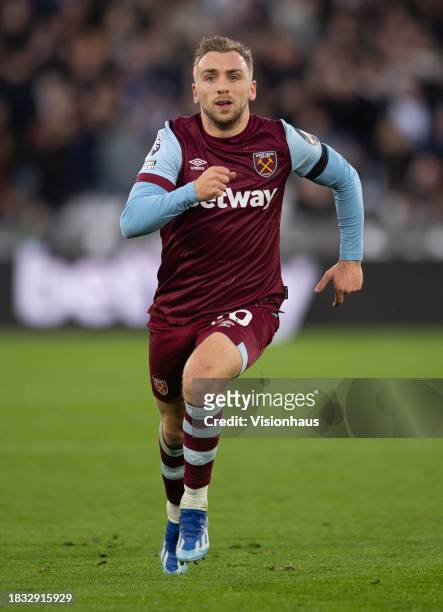 Jarrod Bowen of West Ham United during the Premier League match between West Ham United and Crystal Palace at London Stadium on December 3, 2023 in...