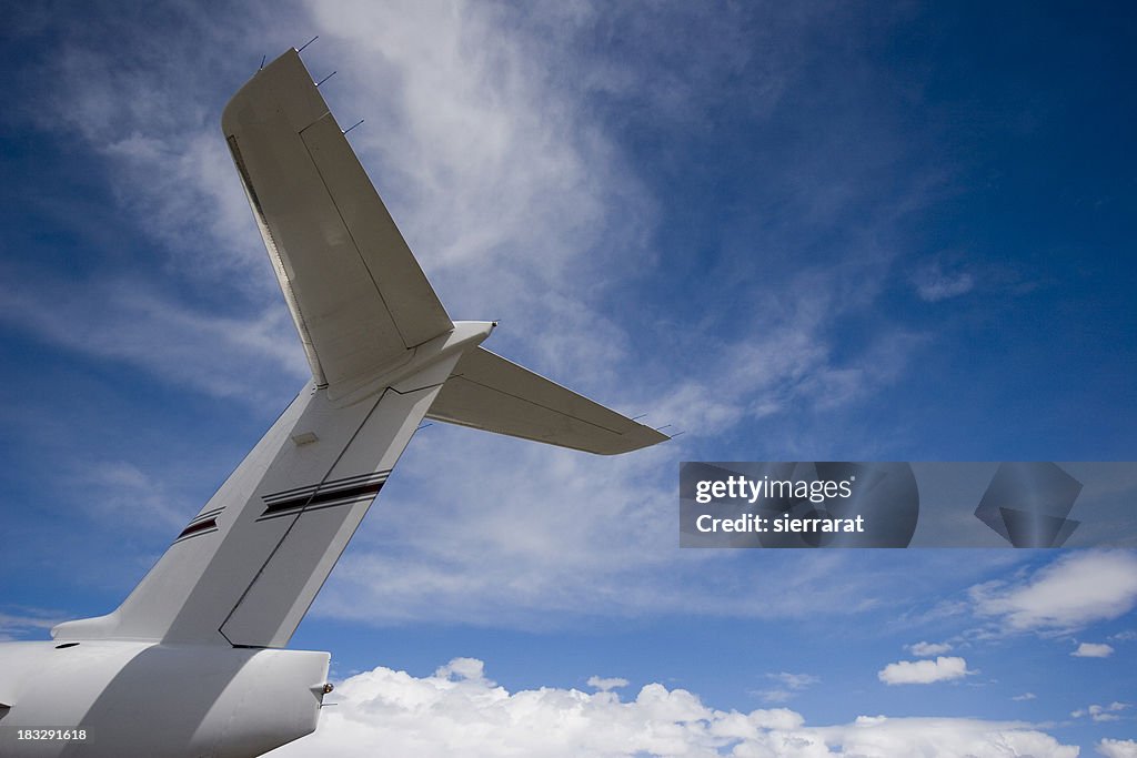 Airplane Tail & Blue Sky-1