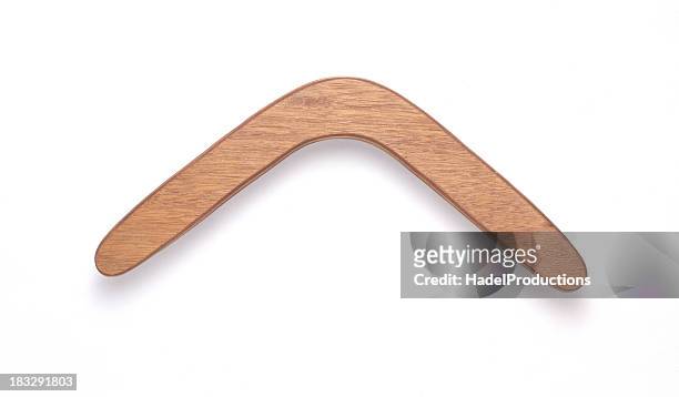 boomerang on white - boomerang stock pictures, royalty-free photos & images