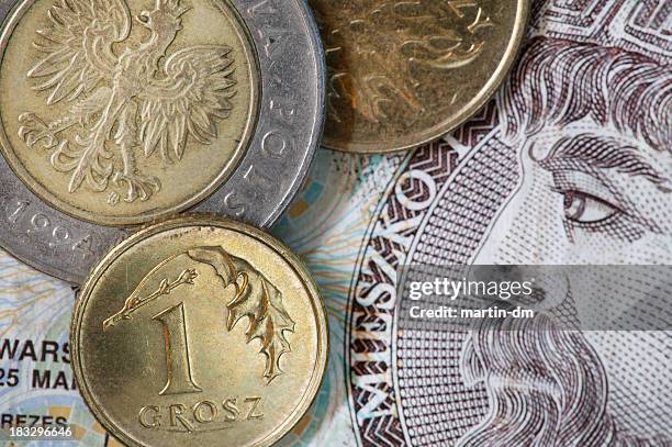 polish money - poland money stock pictures, royalty-free photos & images