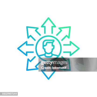 Personal Network Gradient Line Icon. The Icon is suitable for web design, mobile apps, UI, UX, and GUI design. Personal Network Gradient Line Icon. The Icon is suitable for web design, mobile apps, UI, UX, and GUI design.