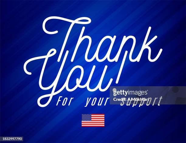 thank you with american flag. - thank you word background stock illustrations