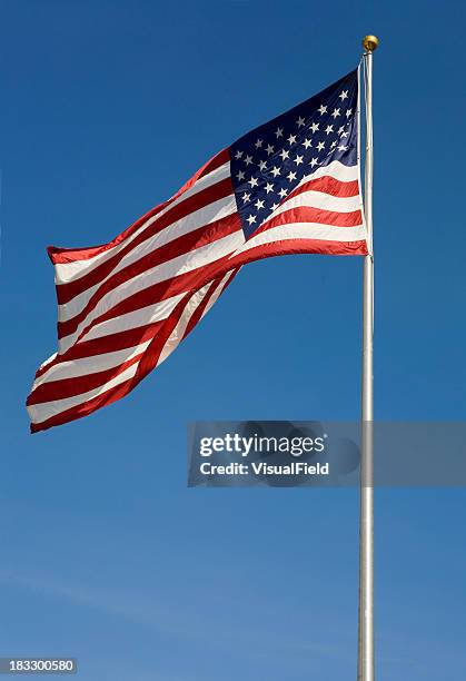 bandera estadounidense - asta fotografías e imágenes de stock