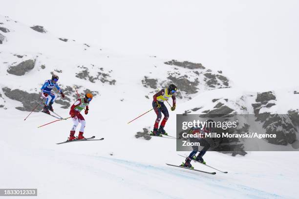 Erik Mobaerg of Team Sweden in action, Daniel Traxler in action, Alexis Jay of Team France in action, Jared Schmidt takes 1st place during the FIS...