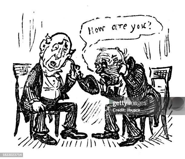 british satire caricature comic cartoon illustration - caricature stock illustrations