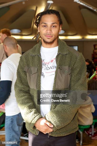 Bluey Robinson attends The Caring Family Foundation's "Food from the Heart" Campaign at Surrey Square Primary School with Bill's, The Ivy, Caprice...