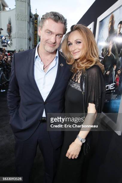 Ray Stevenson and Elisabetta Caraccia at the LA Premiere of "G.I. Joe: Retaliation" held at the TCL Chinese Theatre on Thursday, March 28, 2013 in...