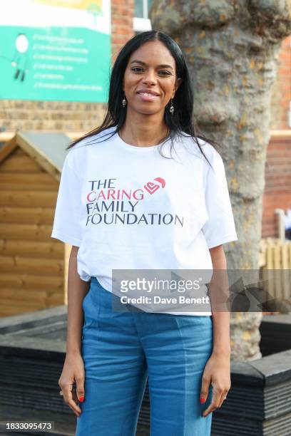 Noella Coursaris attends The Caring Family Foundation's "Food from the Heart" Campaign at Surrey Square Primary School with Bill's, The Ivy, Caprice...