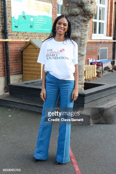 Noella Coursaris attends The Caring Family Foundation's "Food from the Heart" Campaign at Surrey Square Primary School with Bill's, The Ivy, Caprice...