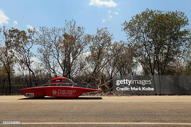 The RED Engine from the Solar Team Twente, University of Twente and Saxion in the Netherlands races in the Clipsal and Schneider Electric Challenger...