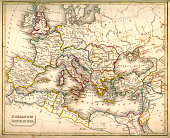 Antquie Map of Ancient Roman