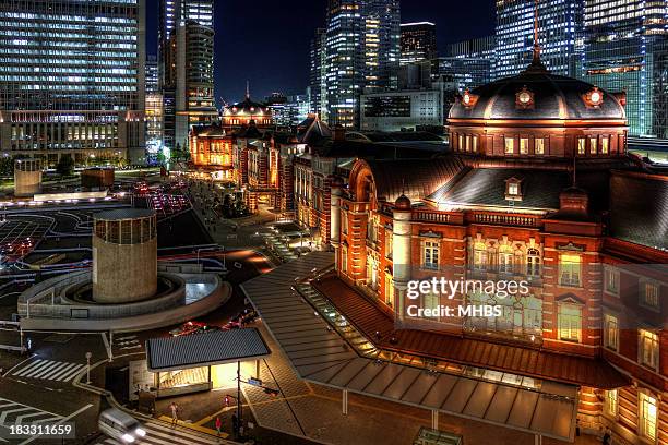restored tokyo station building - tokyo station stock pictures, royalty-free photos & images