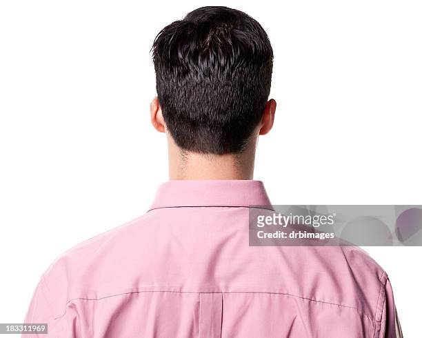 rear view of man - brown hair stock pictures, royalty-free photos & images