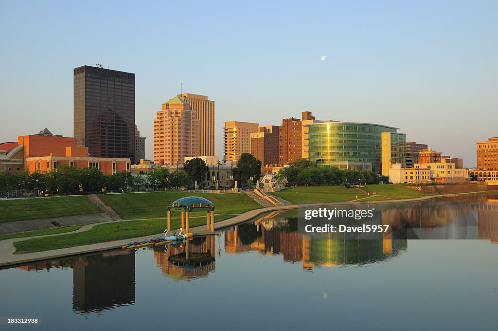 Dayton, OH skyline at sunrise