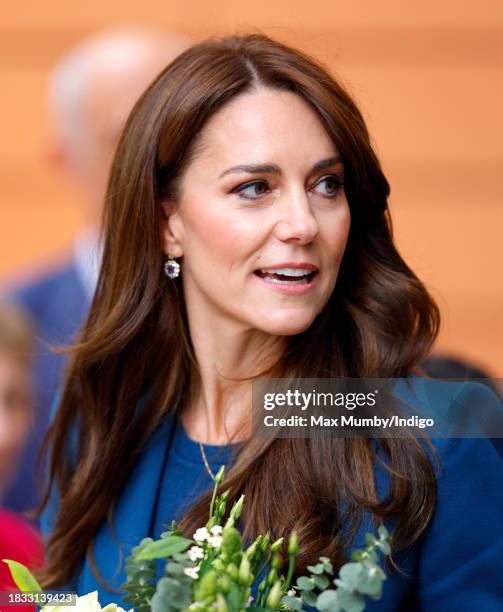 Catherine, Princess of Wales attends the opening of Evelina London's new children's day surgery unit on December 5, 2023 in London, England. Evelina...