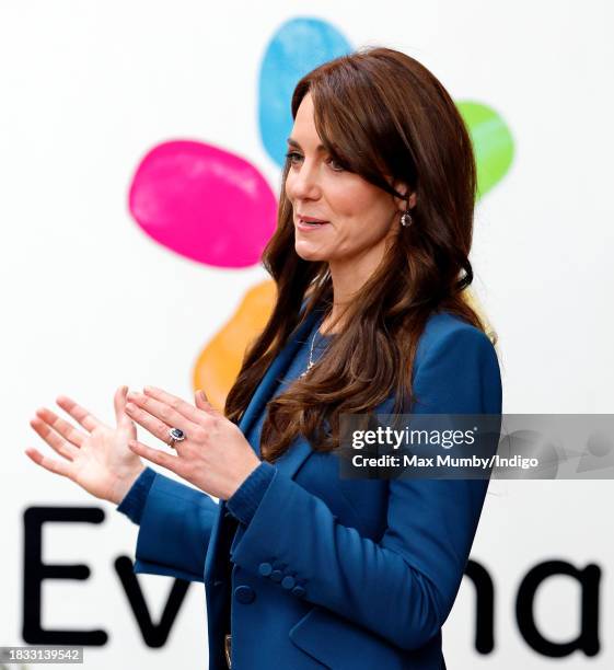 Catherine, Princess of Wales attends the opening of Evelina London's new children's day surgery unit on December 5, 2023 in London, England. Evelina...