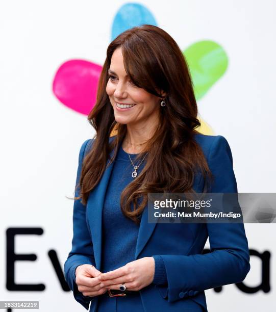 Catherine, Princess of Wales attends the opening of Evelina London's new children's day surgery unit on December 5, 2023 in London, England. Evelina...