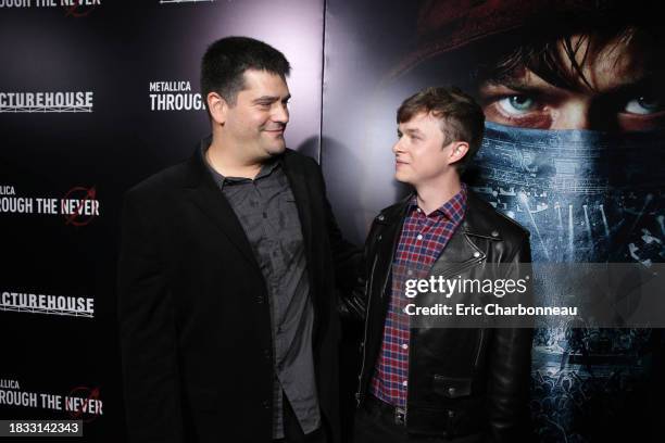 Director/Writer Nimrod Antal and Dane DeHaan at the US Premiere of Picturehouse's 'Metallica Through The Never' at the AMC Metreon Theater in San...