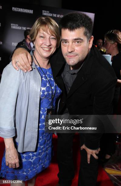 Picturehouse's Jeanne Berney and Director/Writer Nimrod Antal at the US Premiere of Picturehouse's 'Metallica Through The Never' at the AMC Metreon...