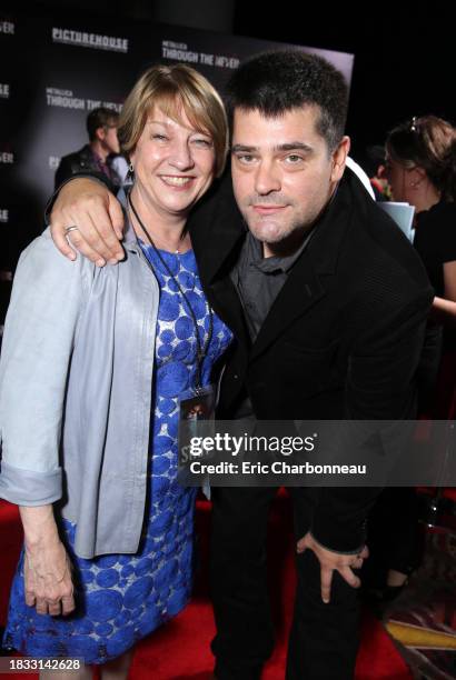 Picturehouse's Jeanne Berney and Director/Writer Nimrod Antal at the US Premiere of Picturehouse's 'Metallica Through The Never' at the AMC Metreon...