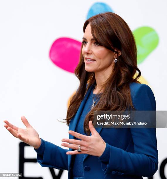 Catherine, Princess of Wales attends the opening of Evelina London's new children's day surgery unit on December 5, 2023 in London, England. Evelina...