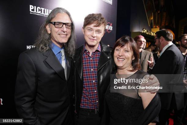 Tony DiCioccio, Dane DeHaan and Producer Charlotte Huggins seen at the US Premiere of Picturehouse's 'Metallica Through The Never' at the AMC Metreon...