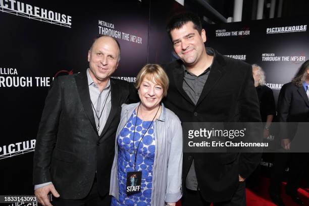 Picturehouse's Bob Berney, Picturehouse's Jeanne Berney and director/writer Nimrod Antal seen at the US Premiere of Picturehouse's 'Metallica Through...