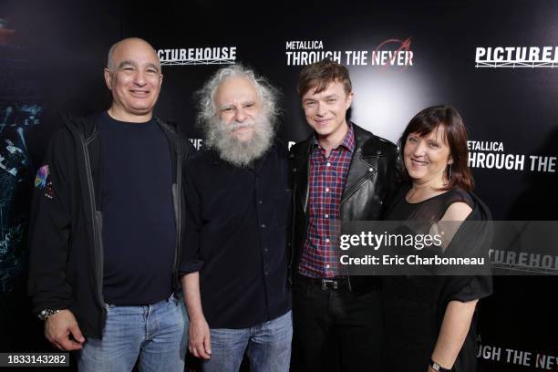 Prime's Peter Mensch, Manager Cliff Burnstein, Dane DeHaan and Producer Charlotte Huggins seen at the US Premiere of Picturehouse's 'Metallica...