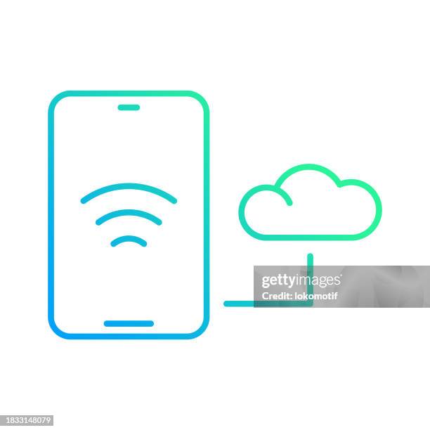 cloud server gradient line icon. the icon is suitable for web design, mobile apps, ui, ux, and gui design. - data centre storage stock illustrations