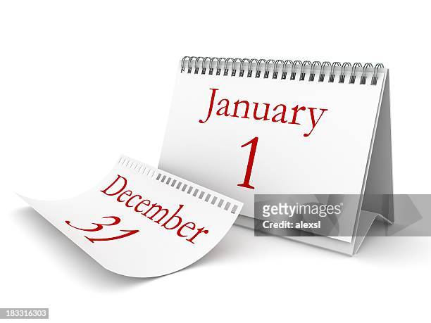 new year calendar - the end stock pictures, royalty-free photos & images