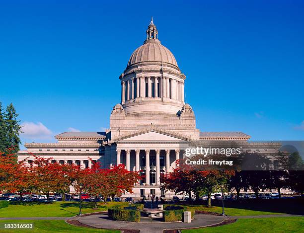 washington state legislative building, autumn 2010 - olympia stock pictures, royalty-free photos & images