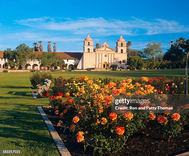 missione di santa barbara - santa barbara foto e immagini stock