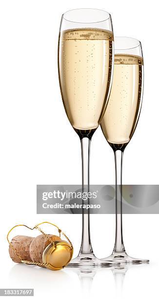 champagne toast - champagne flute white background stock pictures, royalty-free photos & images