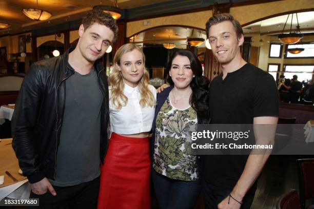 Max Irons, Diane Kruger, Author Stephenie Meyer and Jake Abel at Cast of 'The Host' Book Signing and Fan Event held at The Grove, on Friday, March...