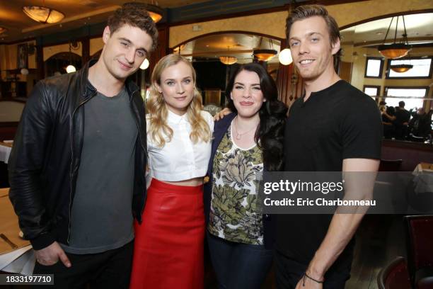 Max Irons, Diane Kruger, Author Stephenie Meyer and Jake Abel at Cast of 'The Host' Book Signing and Fan Event held at The Grove, on Friday, March...