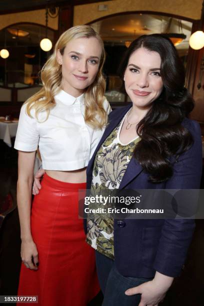 Diane Kruger and Author Stephenie Meyer at Cast of 'The Host' Book Signing and Fan Event held at The Grove, on Friday, March 2013 in Los Angeles.