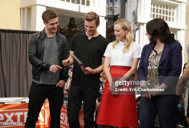 Max Irons, Jake Abel, Diane Kruger and Author Stephenie Meyer at Cast of 'The Host' Book Signing and Fan Event held at The Grove, on Friday, March...