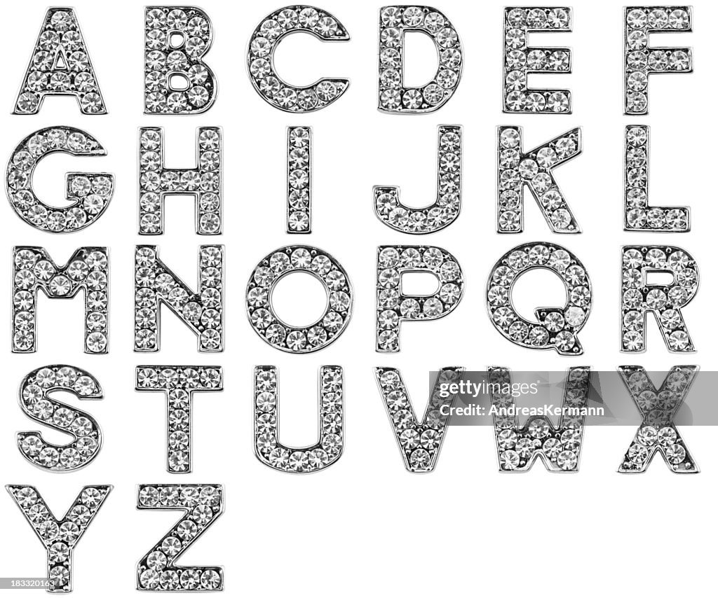 Scratchy glamour alphabet