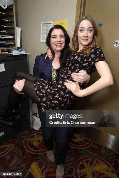 Author Stephenie Meyer and Saoirse Ronan at Cast of 'The Host' Book Signing and Fan Event held at The Grove, on Friday, March 2013 in Los Angeles.