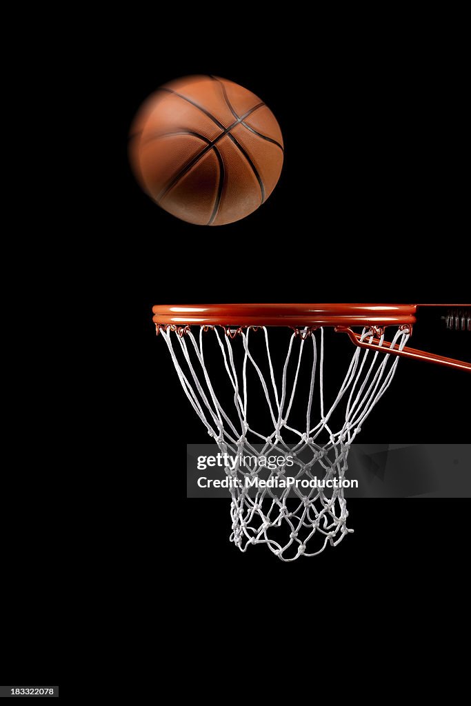Nba Net Side View Basketball Hoop Net And Ball Side View High-Res Stock Photo - Getty Images