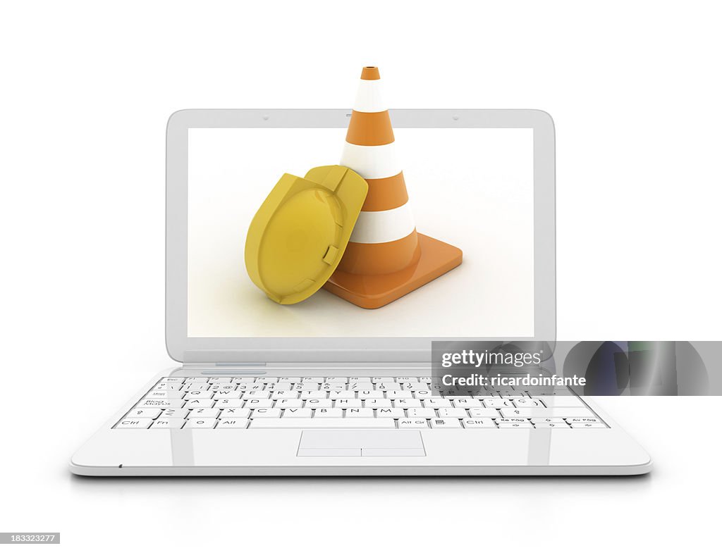 Computador portátil-cone de Trânsito