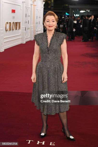 Lesley Manville attends "The Crown" Season 6 finale celebration at The Royal Festival Hall on December 5, 2023 in London, England.