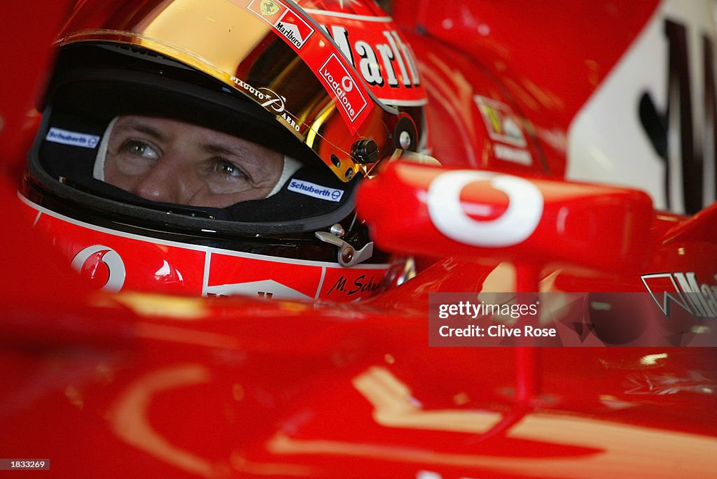 Michael Schumacher of Germany and Ferrari